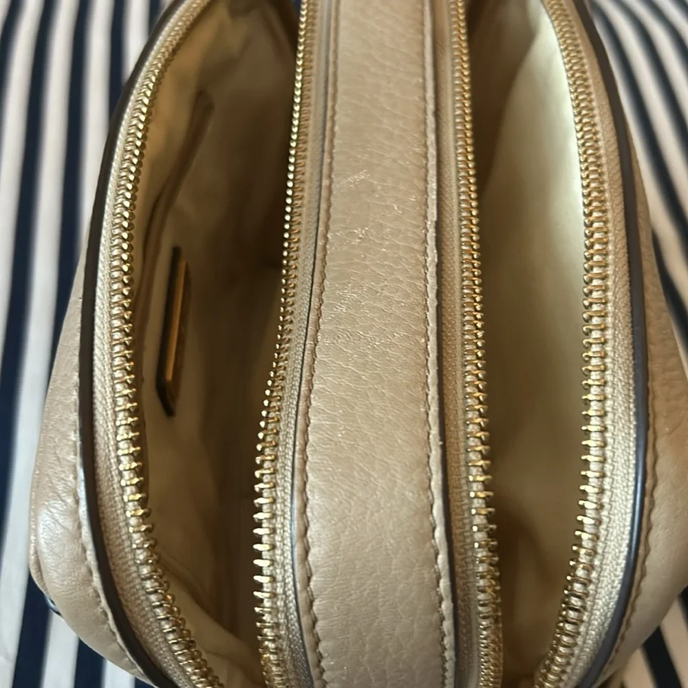 Tory Burch Taupe Leather Crossbody Bag